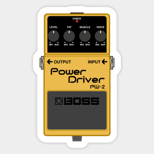 Boss PW-2 Power Driver Guitar Effect Pedal Sticker